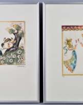 Simon Dittrich (geb. 1940) Zwei Farblithographien, Sternzeichen