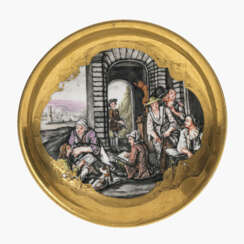 Hausmaler-Unterschale - Meissen, um 1725, Bemalung Abraham Seuter, Augsburg 1735 - 1747, zugeschrieben
