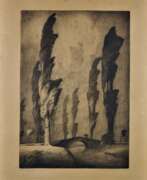 Overview. Karl Klapper, Radierung - Pappeln im Sturm, 1920