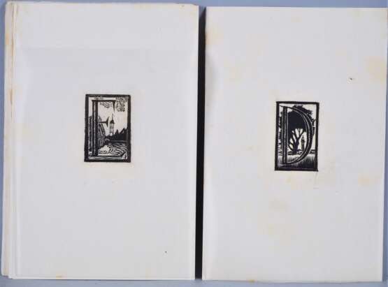 21 Holzschnitte Buchstaben und Exlibris - Josef Braun (1903 - 1965, Wangen im Allgäu) - Foto 2