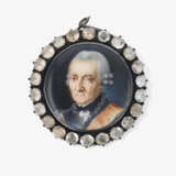 Zierteil für ein Halsband mit der Miniatur Friedrichs II. von Preußen - Deutschland, Ende 18. Jahrhundert - Foto 1