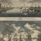 Richard Paton, nach - "The View of the Imperial Russian Fleet (...) Cheseme Bay on the 5th July 1770" - Foto 1