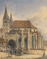 Friedrich Eibner - Prozession vor dem Dom zu Augsburg