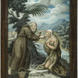 Frankreich (?) 18. Jh. - Die Hl. Maria von Ägypten empfängt vom Mönchen Zosimas die Kommunion - фото 1