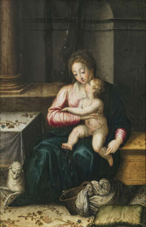 Hans Rottenhammer, zugeschrieben - Maria mit Kind und dem Lamm - Foto 1