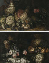 Giuseppe Vicenzino, Art des - Stillleben mit Blumen, Früchten und Gemüse