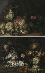 Giuseppe Vicenzino, Art des - Stillleben mit Blumen, Früchten und Gemüse