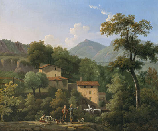 Louis Faure - Landschaft mit Mühle und Figurenstaffage - Foto 1