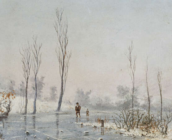 August Piepenhagen - Winterlandschaft mit Eisläufern - Foto 1