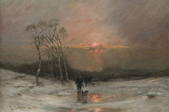 Désiré Thomassin - Jäger in Winterlandschaft - photo 1