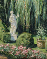 Hugo Vogel - Parklandschaft mit Statue