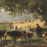 Johann Friedrich Voltz - Kühe mit Hirten an der Tränke - Foto 1