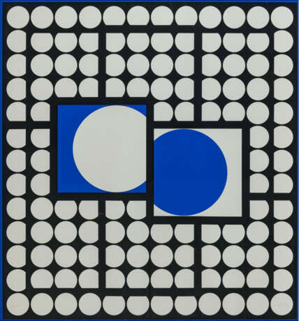 Victor Vasarely - Komposition mit Kreisen - Foto 1