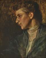 Gabriel Ritter von Hackl - Junge Frau im Profil