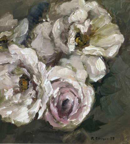 Unbekannt - Weiße Rosen. 1927 - Foto 1