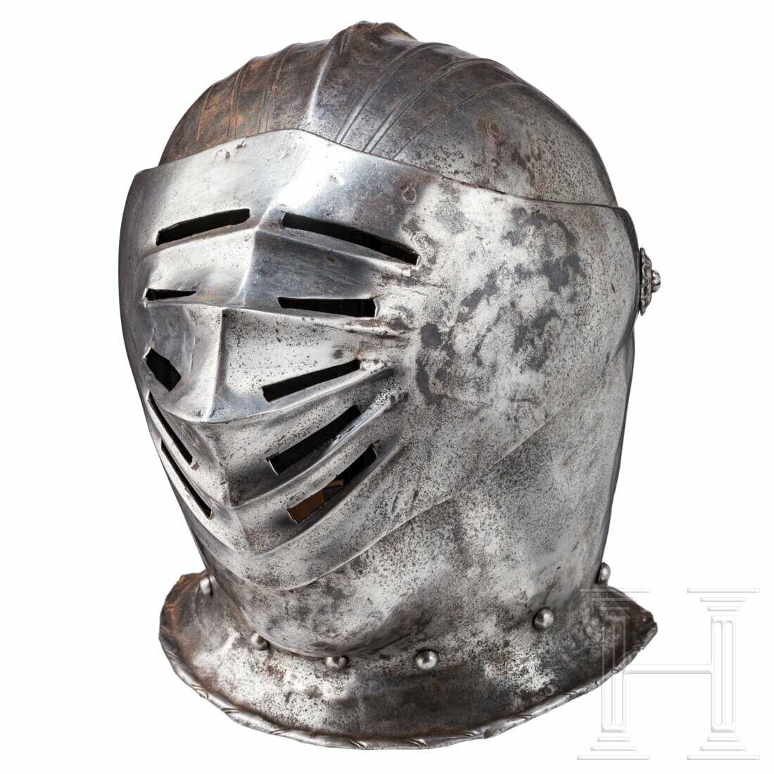 Geschlossener Helm, Sammleranfertigung im Stil des frühen 16. Jhdts.