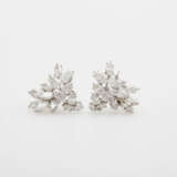 Außergwöhnliche Ohrclips, Navette-Diamanten, - Foto 1