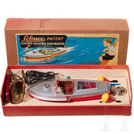 Schuco Patent Delfino 5411 Navico Sportboot im Originalkarton - фото 1