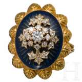 Emaille-Diamant-Ring, Russland, 20. Jhdt. - Foto 1