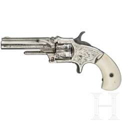 Marlin XX Standard 1873 Pocket Revolver, graviert, vernickelt