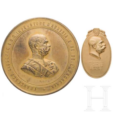 Kaiser Franz Joseph I. - zwei Medaillen, um 1900 - фото 1