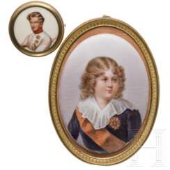 Napoleon Franz Bonaparte - zwei Miniaturportraits auf Porzellan, 19./20. Jhdt.