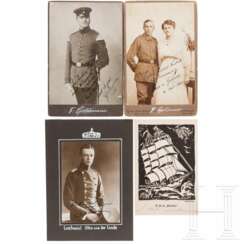 Felix Graf von Luckner (1881 - 1966) und Leutnant Otto von der Linde (1892 - 1984) - signierte Postkarten