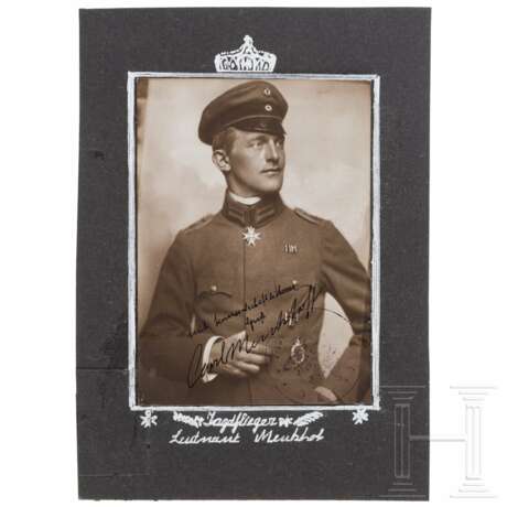 Oberleutnant d.R. Carl Menckhoff (1883 - 1948) - signierte Portraitpostkarte - Foto 1