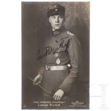 Leutnant d.R. Kurt Wüsthoff (1897 - 1926) - signierte Sanke-Postkarte Nr. 566 - Foto 1