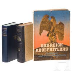 Mein-Kampf-Hochzeitsausgabe von 1940, Ausgabe 1936 mit Einleger vom Eher-Verlag sowie Buch "Das Reich Adolf Hitlers"