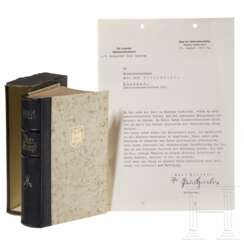Hochzeitsausgabe von Mein Kampf 1937 und Schreiben Paul Gieslers 1943 an einen unbekannten RitterkreuztrÃ¤ger