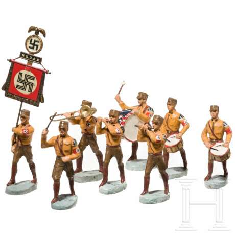Acht Elastolin SA-Musiker mit StandartentrÃ¤ger der NSDAP - photo 1