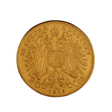 Austria/GOLD - 20 Crowns 1915 NP, - фото 2