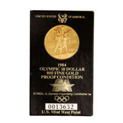 USA - 10 dollars 1984, Olympic Games, GOLD,