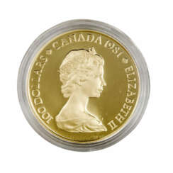 Canada - 100 dollars 1981, GOLD,
