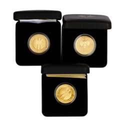 FRG/GOLD - 3 x 100 Euro each 1/2 oz.,