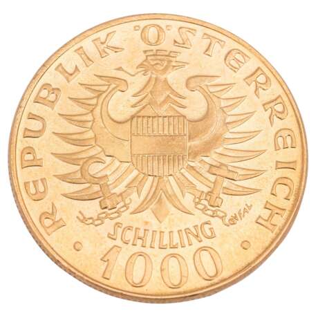 Austria - 1000 shillings 1976, Babenberger, GOLD, - photo 2