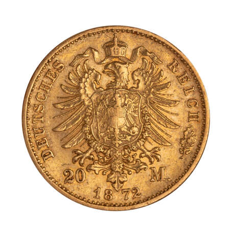 Bavaria/GOLD - 20 Mark 1872 D, - photo 2