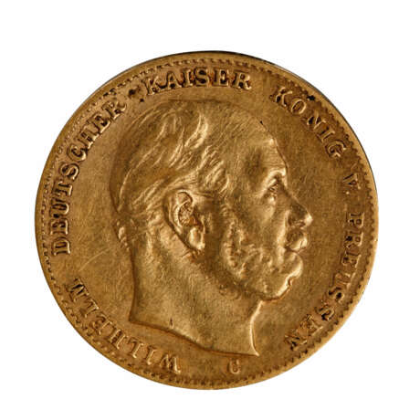 Prussia / GOLD - 10 Mark 1875 C, - фото 1