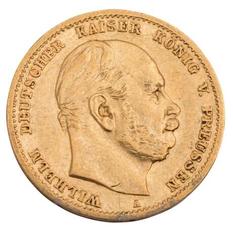 German Empire /GOLD - Prussia, Wilhelm I. 10 Mark 1873-A - photo 1