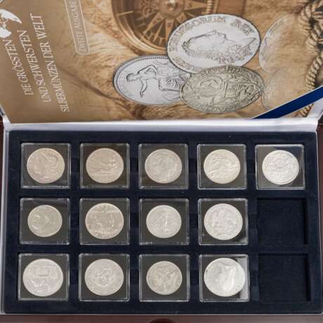 Beautiful collection "The largest and heaviest silver coins in the world" - - Foto 3