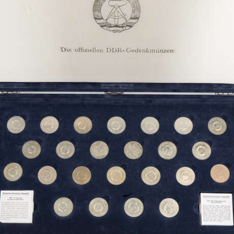 The official GDR commemorative coins, collection in coin case - photo 4