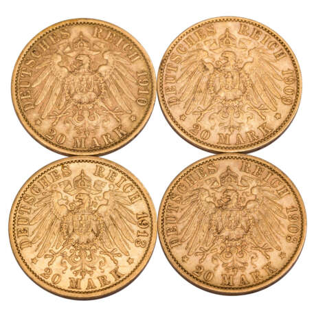 German Empire /GOLD - Prussia, Wilhelm II 4 x 20 marks - фото 2