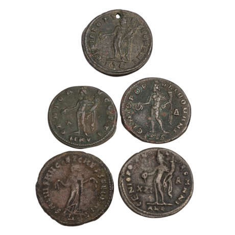 Roman late antiquity 5 bronzes from the time of Galerius 3rd/4th c. AD -. - Foto 2