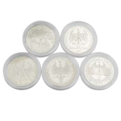 FRG - The first five 5 DM commemorative coins - - Foto 2