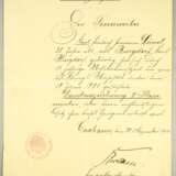 Kaiserliche Marine: Dienstauszeichnung II. Kl. für Feuerwerker, 1912 - mit Signatur Otto Bechtel - photo 1