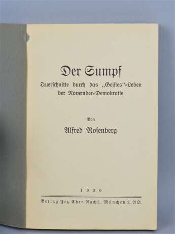 NS Propaganda Literatur: Der Sumpf - Alfred Rosenberg, 1930 - photo 2