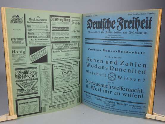 Selten!: Deutsche Freiheit. Monatsschrift für Arische Gottes- und Welterkenntnis 1925 - 1927, gebunden - Foto 3