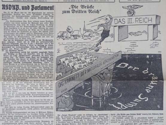 "Ludendorffs Volkswarte" 9 St. - NS-kritische Wochenzeitschrift, 1932 - Foto 3