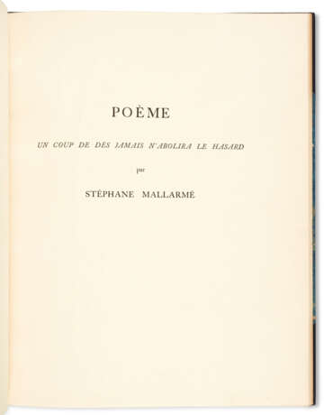 MALLARMÉ, Stéphane (1842-1898) - фото 1